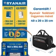 Ryanair/Wizzair kabintáska 40 x 20 x 25 cm, Bontour AIR Utazótáska, Fekete