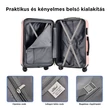 BONTOUR VERTICAL 4 Kerekes Közepes Bőrönd 65x44,5x27cm, M méretű, Rose gold