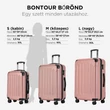 BONTOUR VERTICAL 4 Kerekes Közepes Bőrönd 65x44,5x27cm, M méretű, Rose gold