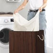 Bambusz szennyeskosár, mosodai kosár 2 részes 100 L, barna