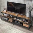 TV szekrény polcokkal, 178 x 52 x 39 cm, rusztikus barna