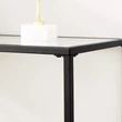 Konzolasztal edzett üveg, lerakóasztal állítható lábakkal, 100x35x80 cm, fekete