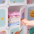 10 kockás játéktároló, egymásba zárható rendező szekrény gyerekeknek
