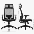 Irodai szék, hálós borítással, ergonomikus számítógépes szék