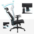 Irodai szék, hálós borítással, ergonomikus számítógépes szék