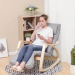 Hintaszék, relaxációs szék 5 irányban állítható lábtartó, világosszürke