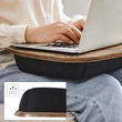Laptop párna ágyra, párnázott laptop asztal, fogantyúval, rusztikus barna