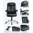 Songmics Ergonomikus irodai szék, állítható magasságú forgószék