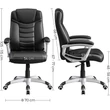 Songmics Ergonomikus irodai szék, állítható magasságú forgószék