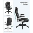 Magas háttámlájú irodaszék, ergonomikus vezetői szék összecsukható kartámasszal, fekete