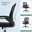 irodai szék összecsukható karfákkal, ergonomikus számítógépes szék