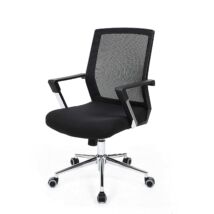 SONGMICS hálós irodai szék , irodai forgószék, állítható magasságú, fekete OBN83B