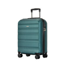 Bontour "Horizontal" 4 Kerekes kabinbőrönd/kézipoggyász TSA zárral, 55x40x20 cm, Zöld színben 