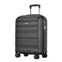 Bontour "Horizontal" 4 Kerekes kabinbőrönd/kézipoggyász TSA zárral, 55x40x20 cm, Fekete színben 
