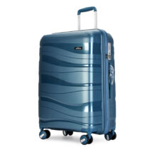 Bontour "Flow" 4-kerekes bőrönd TSA számzárral, L méretű, Jégkék