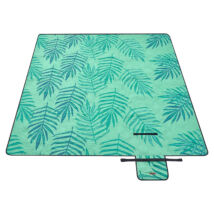 Nagy vízálló kemping takaró, 200 x 200 cm, zöld trópusi mintával | SONGMICS