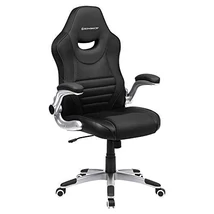 irodai szék, ergonomikus forgószék, felhajtható karfás, fekete