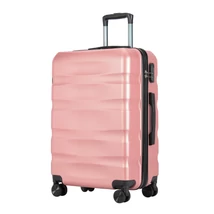 BONTOUR “WAVE” közepes Duplakerekes Gurulós bőrönd, Rose Gold, M Méretű