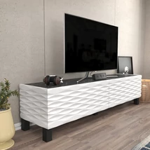 TV szekrény Lerze - White, Black
