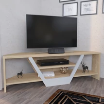 TV szekrény Sares - Oak, White