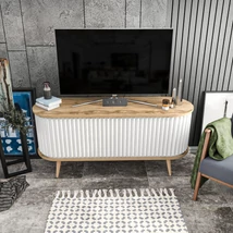 TV szekrény Stor - Oud Oak, White