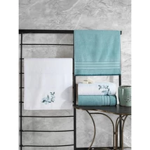 Törölköző Szett (4 db) Hamam Setı Colorful - Mint, Fehér