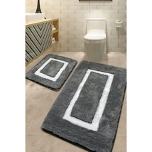 Fürdőszobaszőnyeg Szett (2 db) Quadrato Frame - Antracit