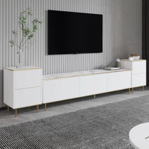 TV szekrény Imaj - Marble, White
