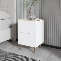 Éjjeliszekrény Imaj - Marble, White