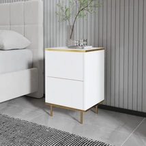 Éjjeliszekrény Imaj - White, Gold
