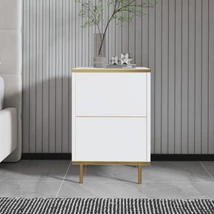 Éjjeliszekrény Imaj - White, Gold
