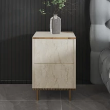 Éjjeliszekrény Imaj - Travertine, Gold