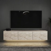 TV szekrény Neon Illuminated - Travertine
