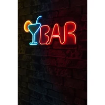 Műanyag LED-es fali dekoráció, Bar - Multicolor