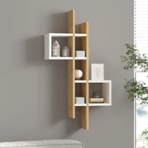 Fali polc Emse - Sapphire Oak, White