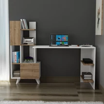 Íróasztal Alis - White, Walnut