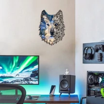 Fém fali dekoráció, Metal Wolf Wall Art - APT721