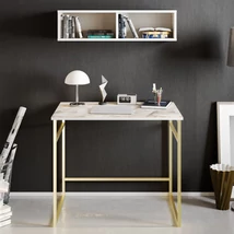 Íróasztal Gama - White, Gold