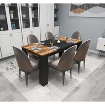 Étkező asztal Line - Light Walnut, Black