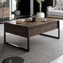 Dohányzóasztal Luxe - Walnut, Black
