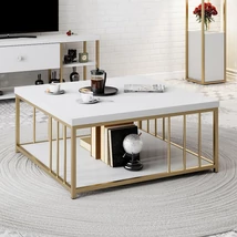 Dohányzóasztal Zenn - White, Gold