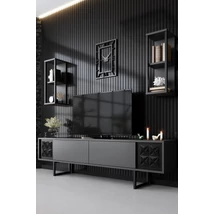 TV szekrény Black Line - Anthracite, Black