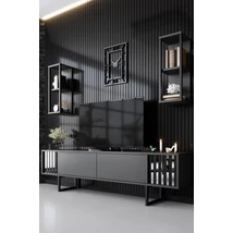 TV szekrény Chrome Line - Anthracite, Black