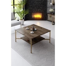 Dohányzóasztal Gold Line - Walnut, Black