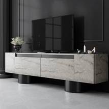 TV szekrény Bohem - Travertine, Black