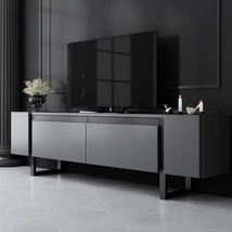 TV szekrény Yildiz - Anthracite, Black