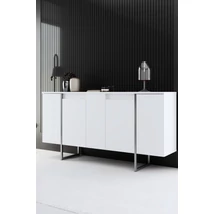 Konzolasztal Luxe - White, Silver