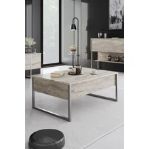 Dohányzóasztal Luxe - Travertine, Silver