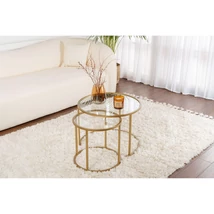 Dohányzóasztal Arany-Transparent-60-42