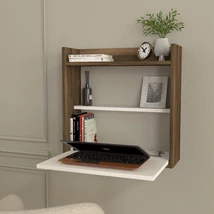 Íróasztal Laptop - White, Walnut